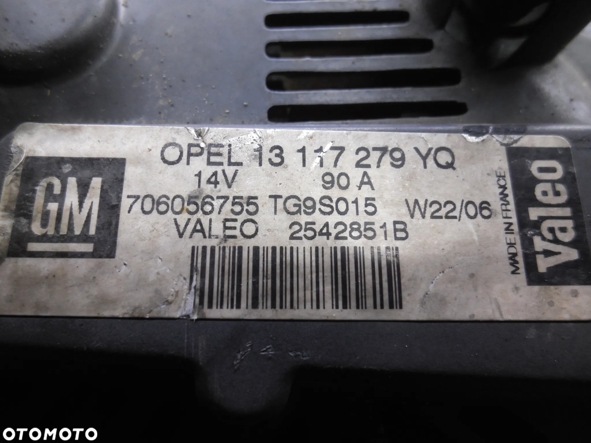 Opel Corsa C 1.3 CDTI ALTERNATOR 13117279YQ 90A FIAT - 3