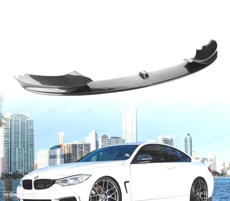 LIP SPOILER FONTAL BMW F32 F33 F36 CARBONO LOOK M PERFORMANCE - 1