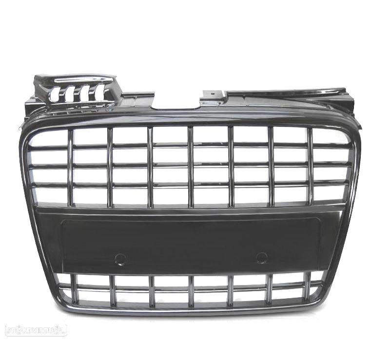 GRELHA FRONTAL AUDI A4 B7 LOOK S LINE PRETO BRILHO - 2