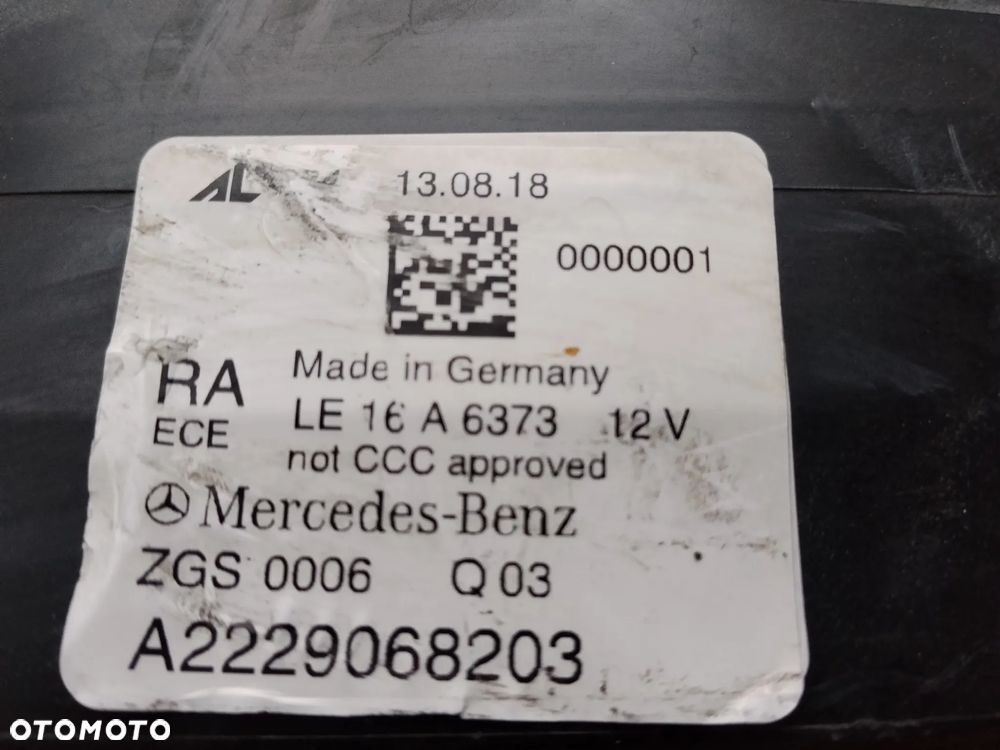 Lampa Prawa Full Led multibeam kamera Mercedes w222 Lift Europa - 2