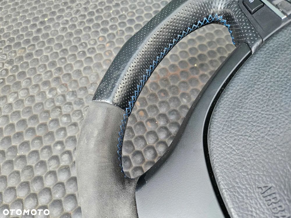 Kierownica Ścięta Trzy 3 Ramienna Pikowana Skóra Ancantara Multifunkcja Sterowanie AirBag Poduszka BMW 5 F10 F11 - 13