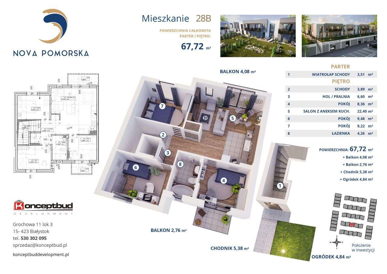 Nova Pomorska | mieszkanie 28B | 67.72 m2
