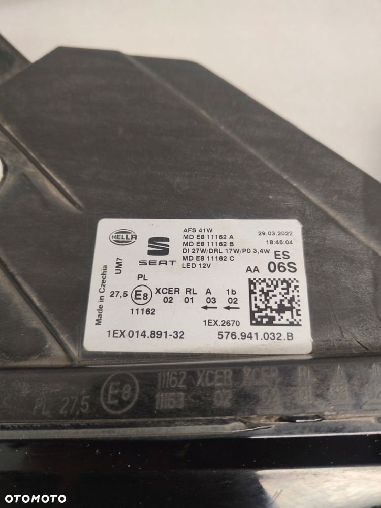 SEAT ATECA LIFT FULL LED KOMPLET LAMP PRZÓD 576941032B, 576941031B - 8
