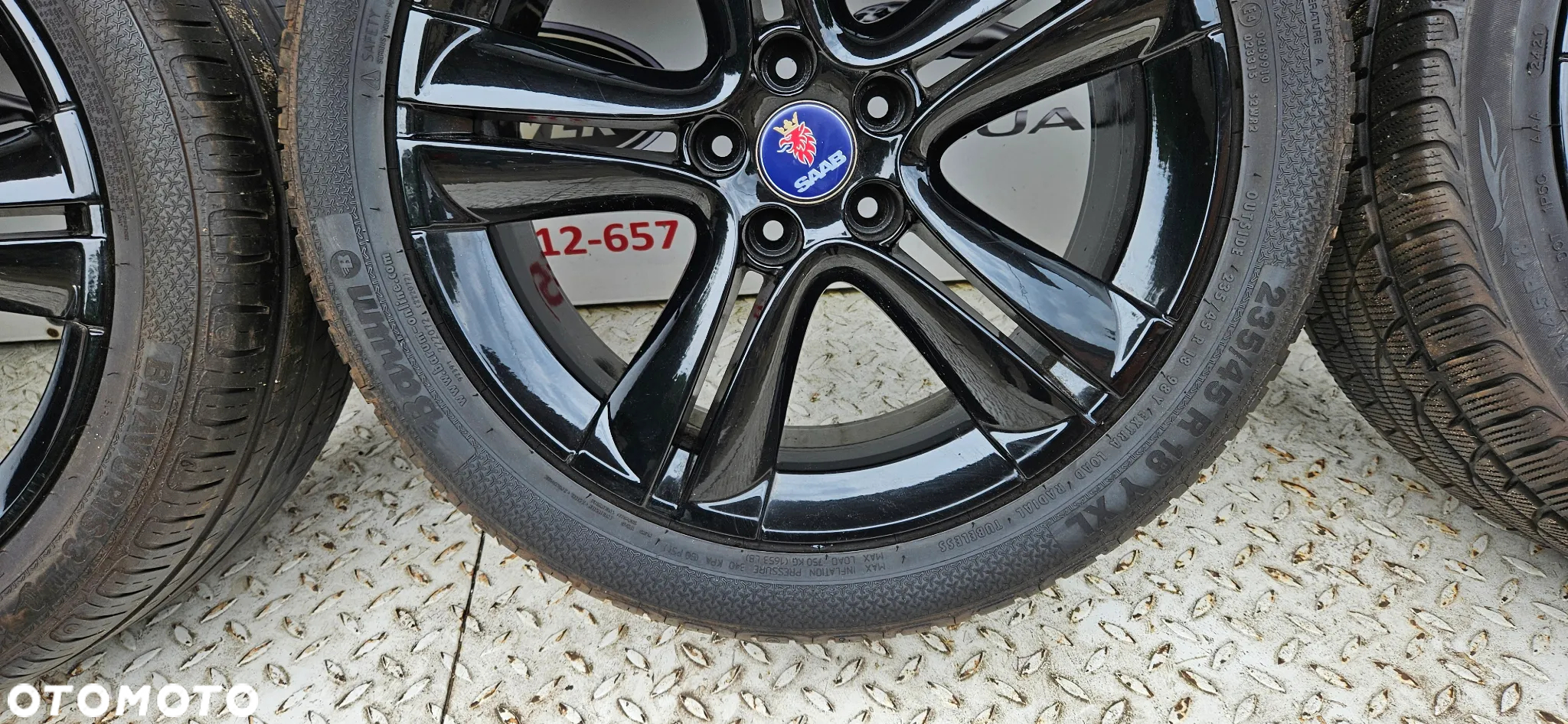 SAAB 9-3 93 II Komplet kół Alufelg Felgi Alufelgi z oponami Koła 12770237 ET 41 7.5Jx18 5x110  Opona 235/45/18 R18 18 Cali Opona Zima - 13