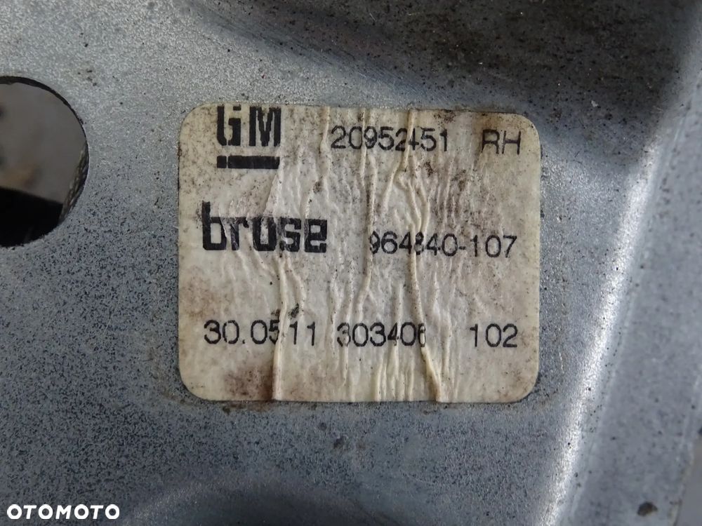 OPEL INSIGNIA A ELEKTRYCZNE MECHANIZMY SILNICZKI SZYB TYŁ ZAMIAST KORBY ZESTAW DO MONTAŻU - 6