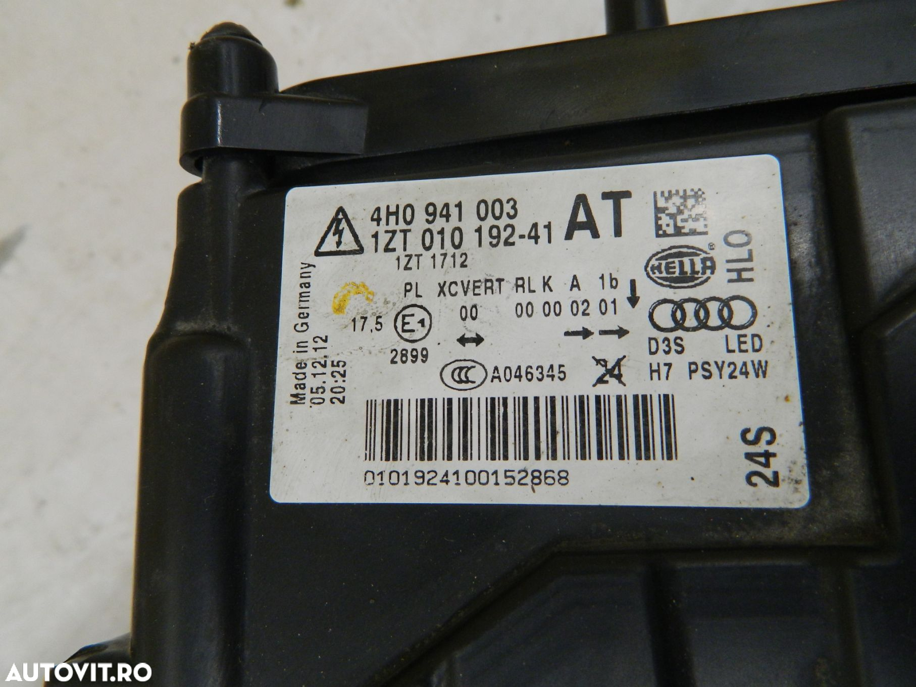 Far stanga Audi A8 Bi-Xenon, 2010, 2011, 2012, 2013, 2014, cod origine 4H0941003. - 6