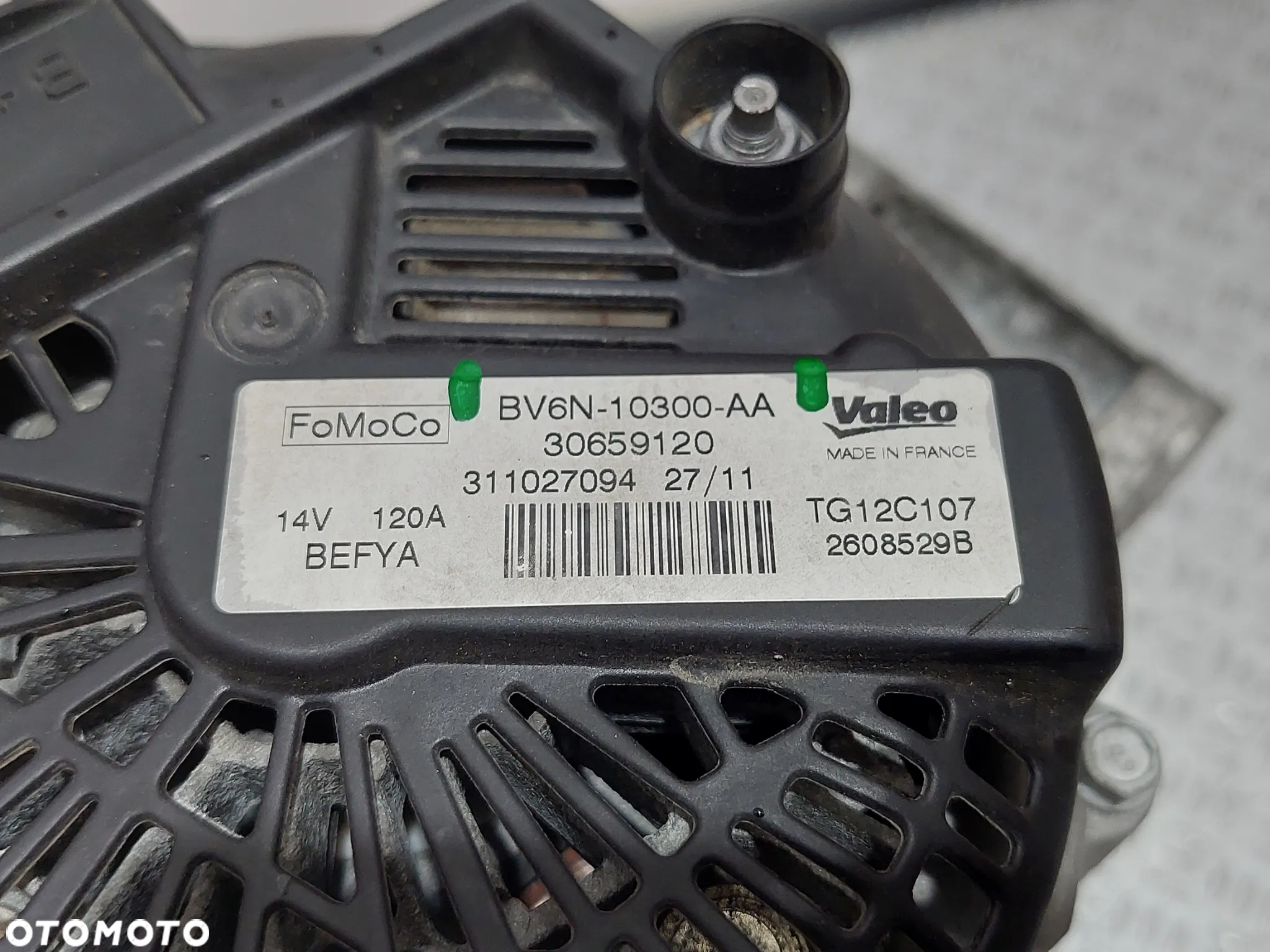 ALTERNATOR FORD GRAND C-MAX R2011 1,6 BENZYNA  NR BV6N10300AA - 2