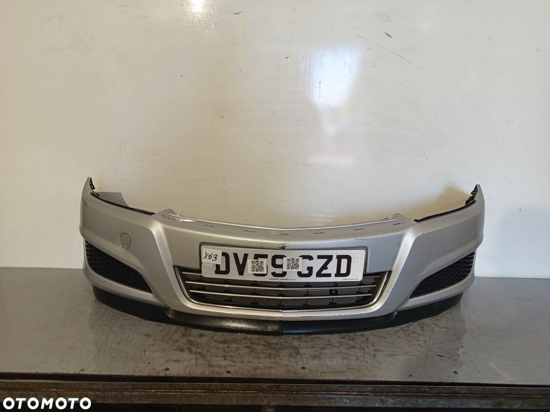 + ZDERZAK PRZÓD PRZEDNI OPEL ASTRA H 3 III LIFT FL Z157 SREBRNY - 1