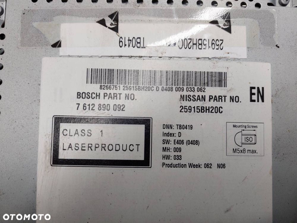 RADIO ODTWARZACZ + KOD NISSAN QASHQAI+2 I LIFT J10 25915BH20C - 4