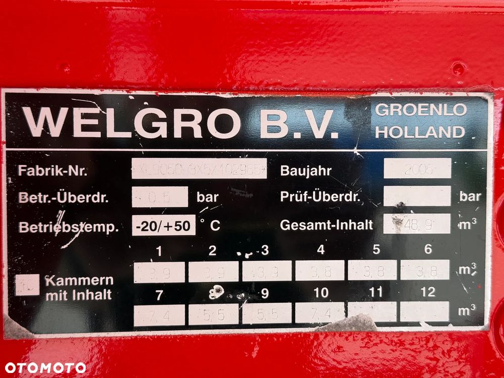 Welgro Beczka do paszy Silos Paszowóz BPW 3 OSIE 7600 kg - 9