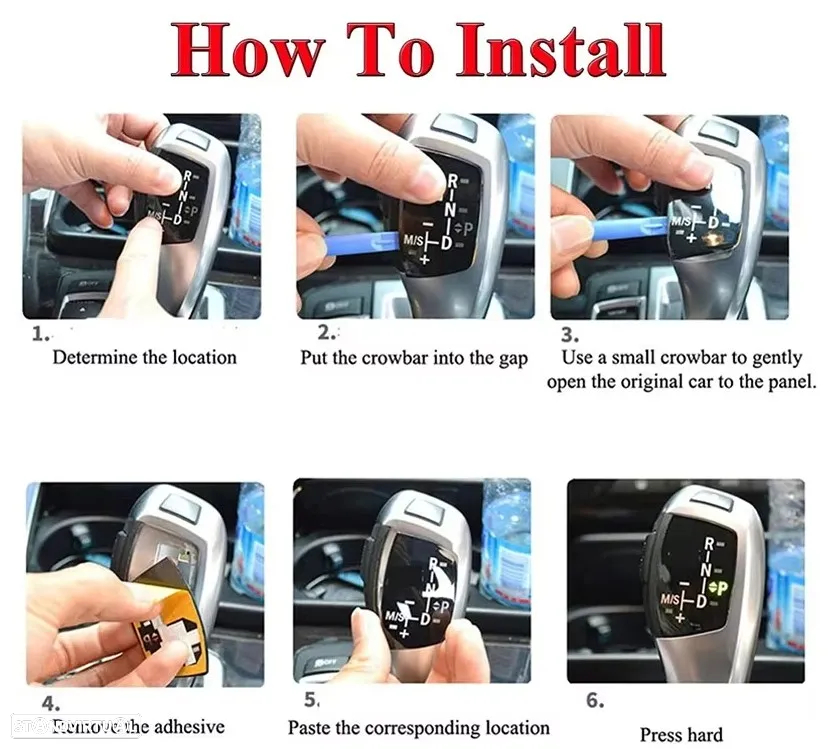 Capa autocolante ///M botão IDrive ou para manete cx. automática BMW - 10