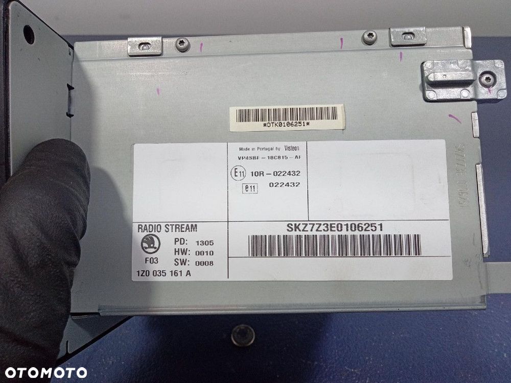 SKODA OCTAVIA II 04- RADIO CD FABRYCZNE OEM STREAM 1Z0035161A - 5