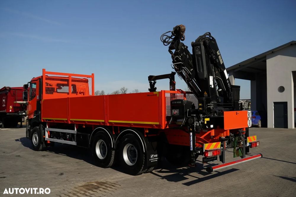 Renault C 430 / 6x4 / LIVRARE 6.7 M + CUPTOR HIAB 166 ES-4 / EXTENSIE 12.5 M / RADIOCOMANDĂ / FURCĂ / ROTATOARE - 9