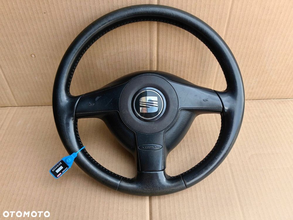 Kierownica Seat Leon I Toledo II oryginalna z poduszką skóra TOP SPORT 4320 - 1