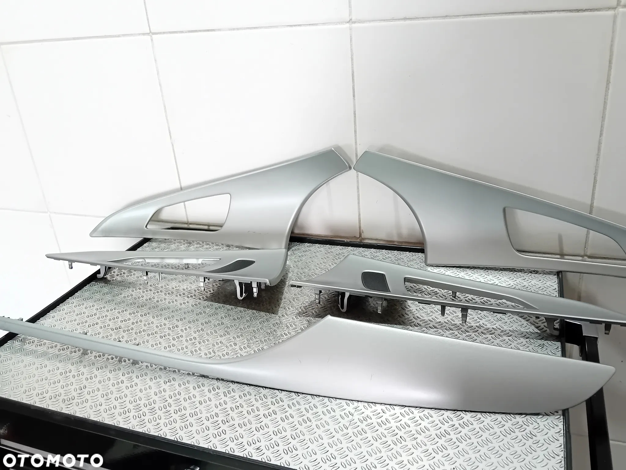 dekory wnętrza komplet srebrne Audi A6 C7 2012 - 4