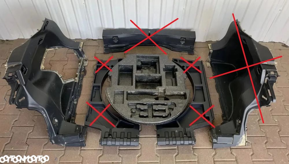 TOYOTA COROLLA CROSS BOCZEK TYLNY TAPICERKA TYŁ LEWA PRAWA BAGAŻNIKA WKŁAD STYROPIAN PODŁOGA OSŁONA PASA TYLNEGO PLASTIK - 2