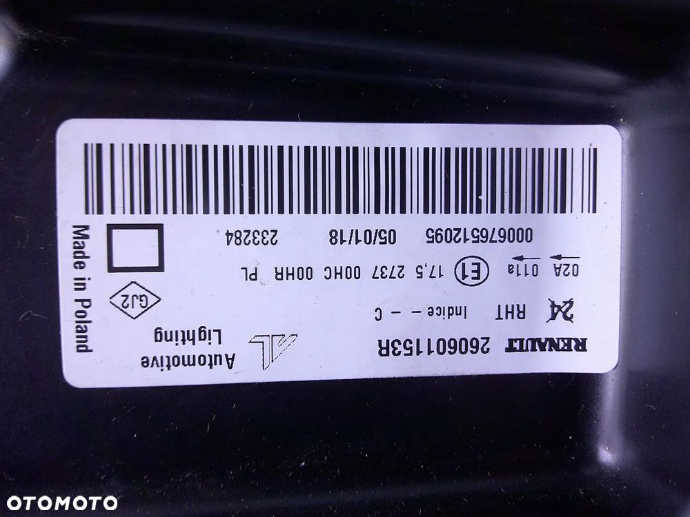 dacia duster i 1 lampa przód lewa nowa oryginał z uszk - 2