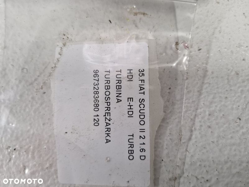 fiat scudo ii 2 1.6 d hdi e-hdi turbo turbina turbosprężarka 9673283680 - 8