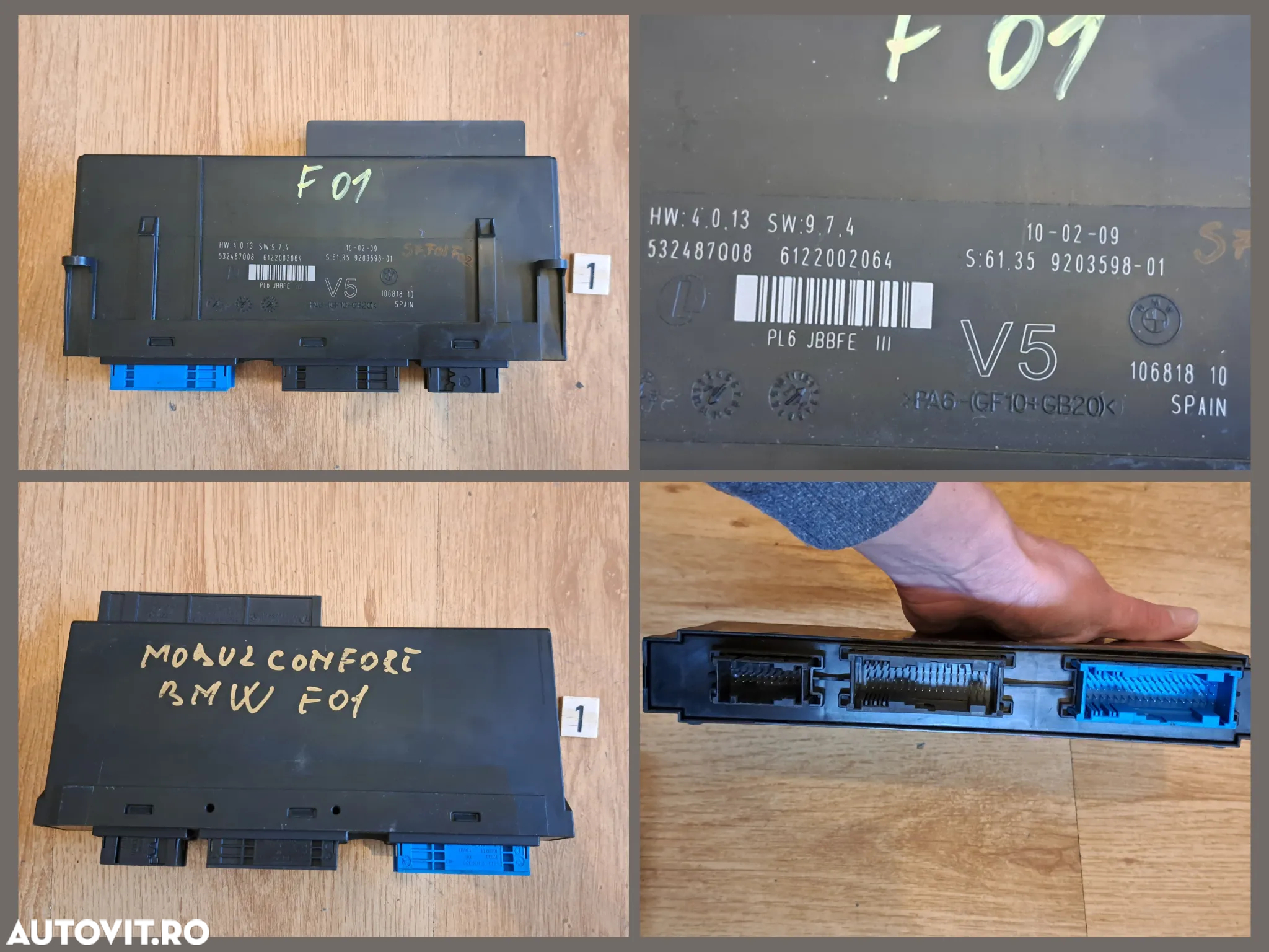 Calculator modul ECU Confort JBBFE III Modul electronic alimentare Modul soft close portbagaj Calculator gateway central Modul carlig BMW - 2