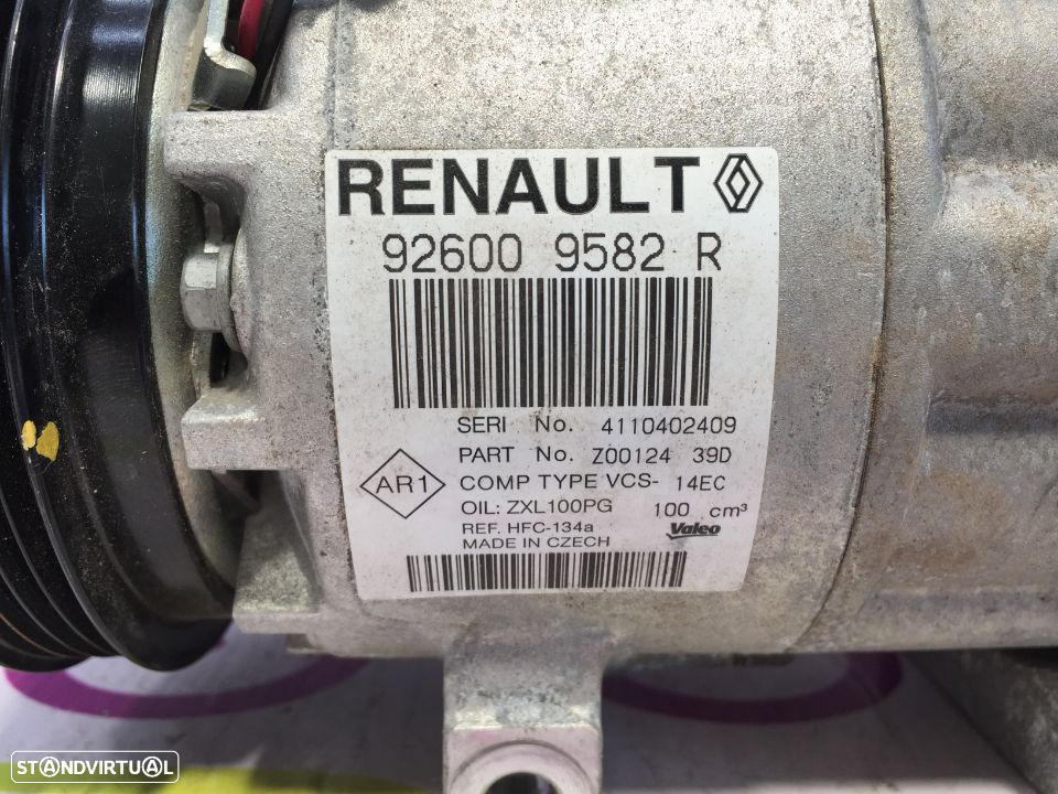 Compressor AC Renault Clio IV 1.2 75Cv de 2015 - Ref: 926009582R - NO60009 - 5