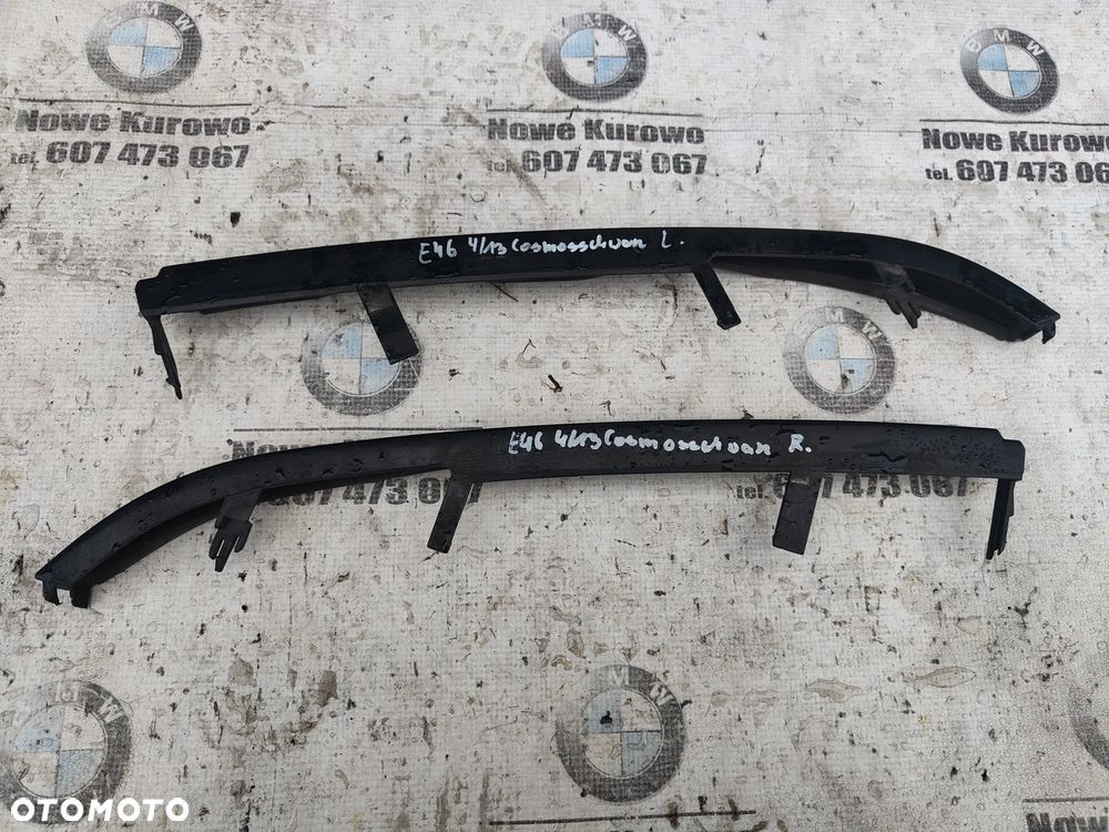 BMW E46 sedan kombi przed liftingiel listwa pod lampę brewka Lewa Prawa Cosmosschwarz - 5