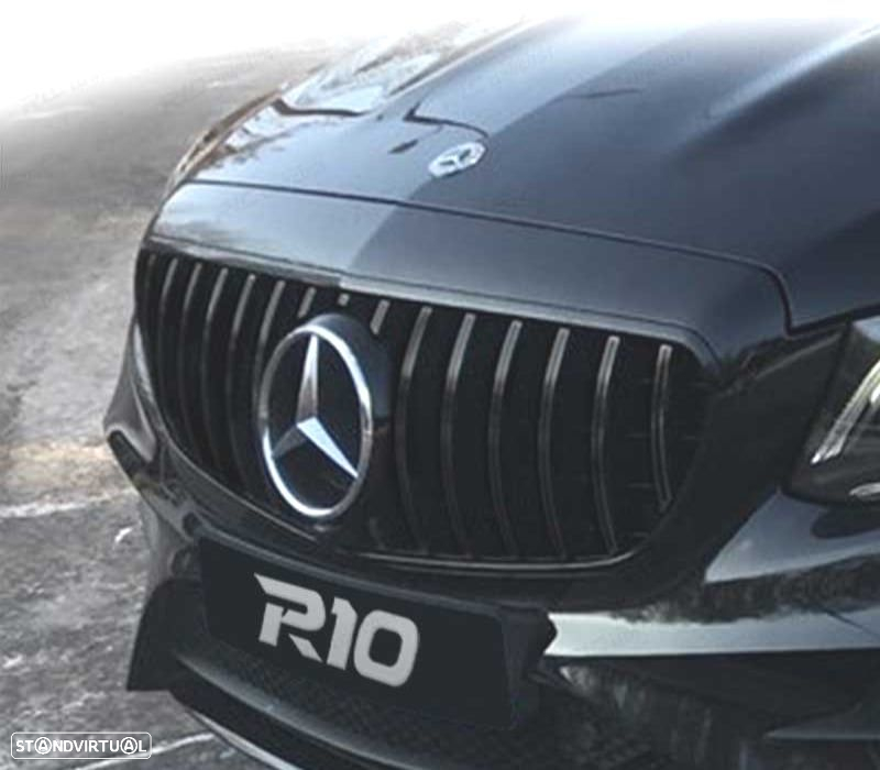 GRELHA FRONTAL MERCEDES W213 16-18 LOOK GT PRETO BRILHO - 5