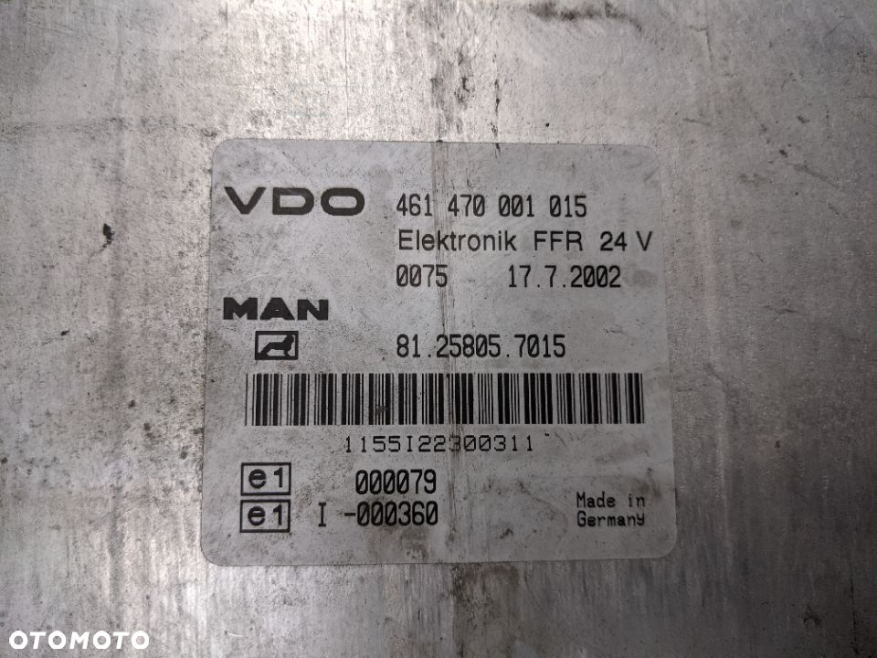 Moduł sterownik VDO FFR MAN 461470001015 - 3