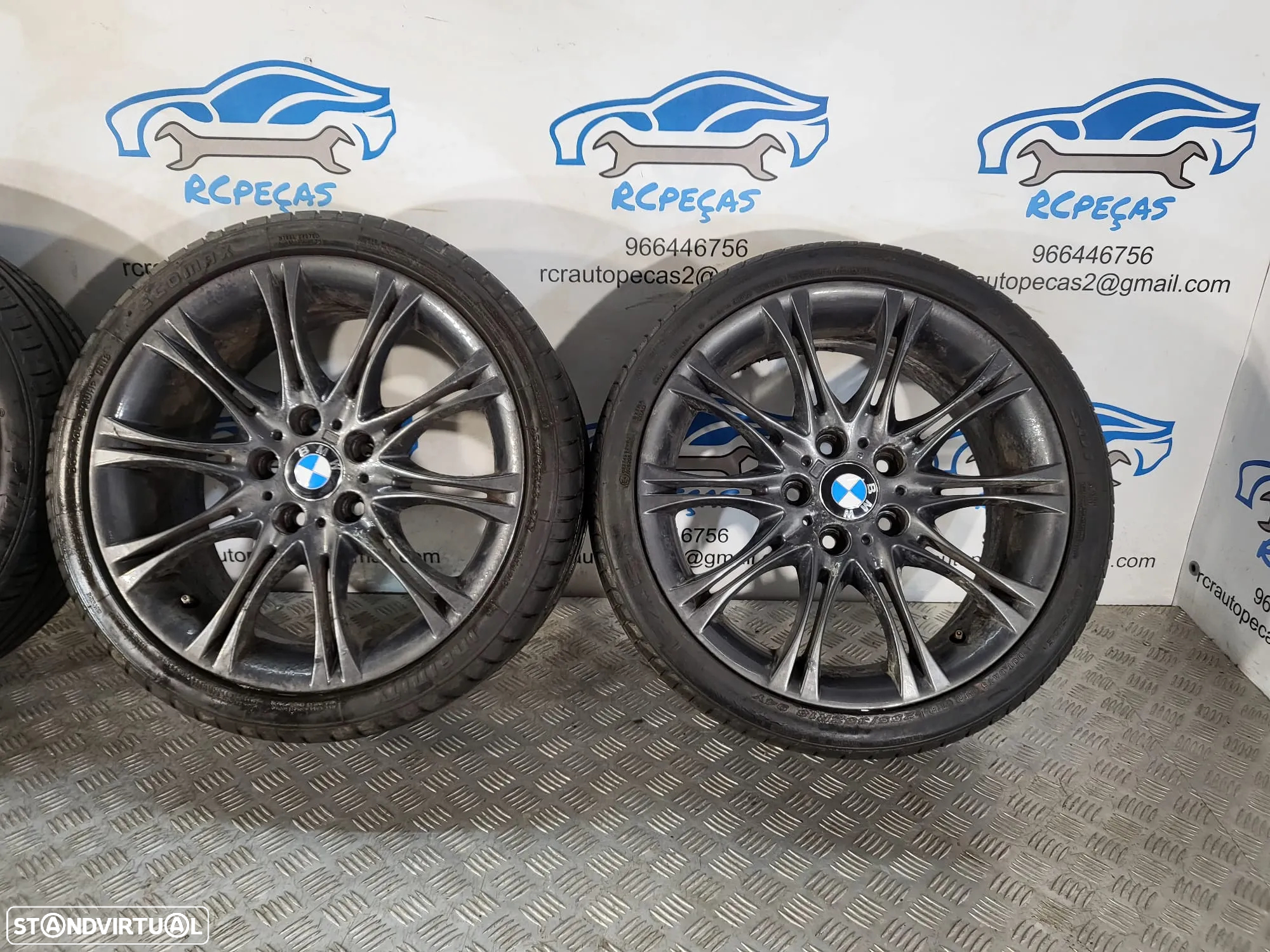 .Conjunto Jantes 18 Originais Pack M Style 135 BMW Serie 3 E46 8J 8.5J ET47 ET50 5x120 7896490 7896470 - 5