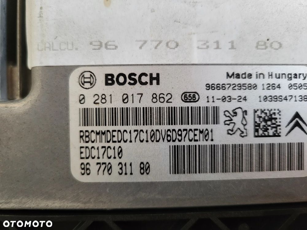 Sterownik komputer silnika Citroen C4 II B7 1.6 E HDI - 3