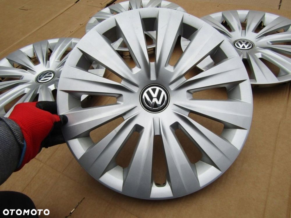 4x Kołpaki 15 VW Caddy Passat B5 Jetta Golf V VI VII Touran Polo / Oryginał - 1
