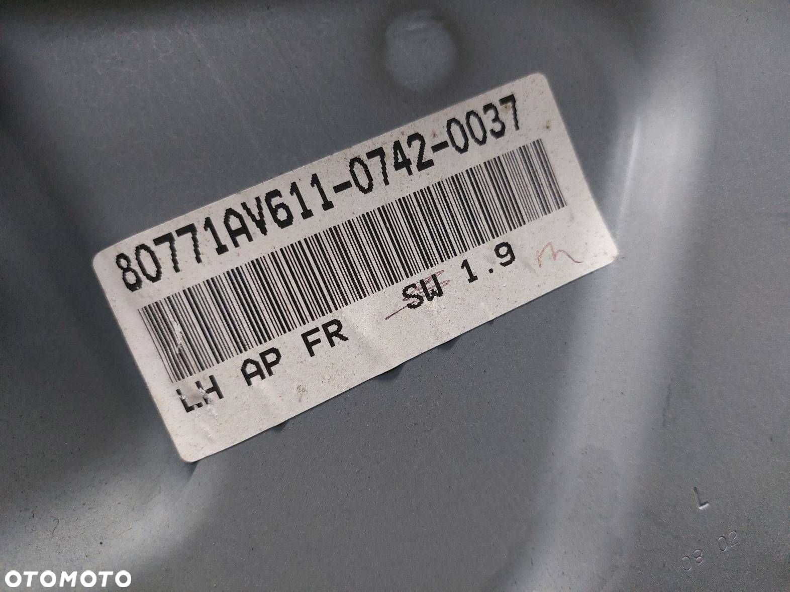 MECHANIZM PODNOŚNIK SZYBY LEWY PRZÓD NISSAN PRIMERA P12 80771AV611 - 2