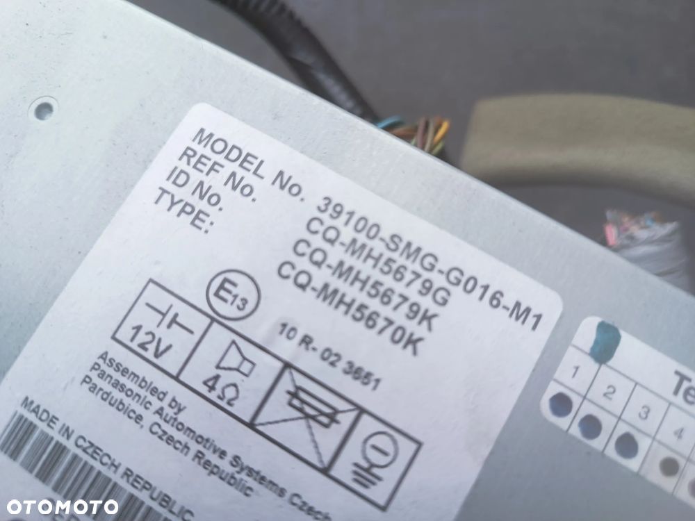 Honda Civic 8 VIII UFO radio fabryczne , sprawne , cena bez kratki nawiewu , 39100smgg016m1 - 7
