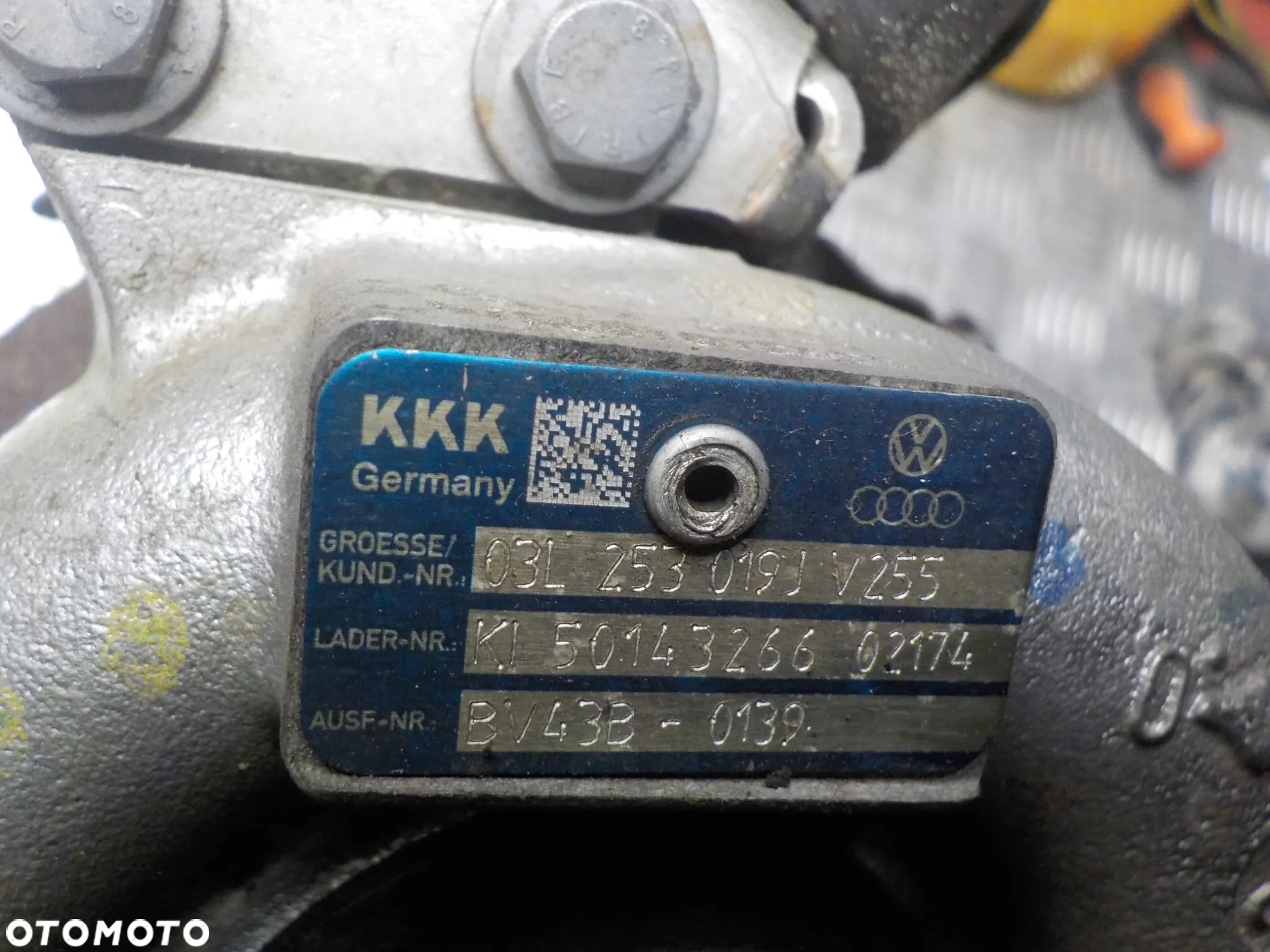 VW AUDI SKODA 2.0TDI TURBOSPRĘŻARKA 03L253019J - 2