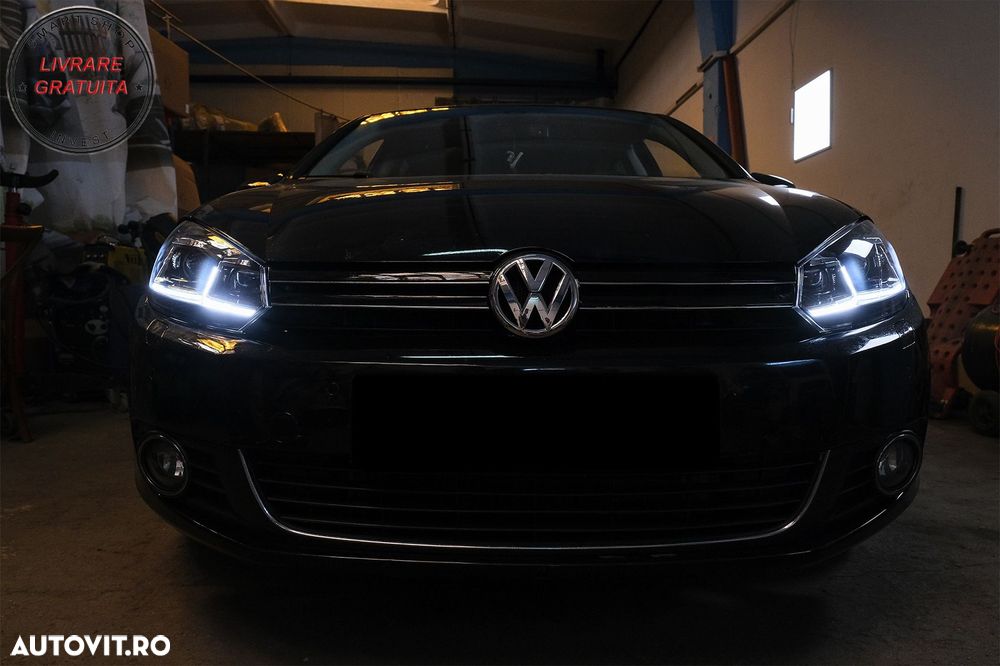 Faruri LED VW Golf 6 VI (2008-2013) Facelift G7.5 Look Silver Semnalizare Secventi- livrare gratuita - 15