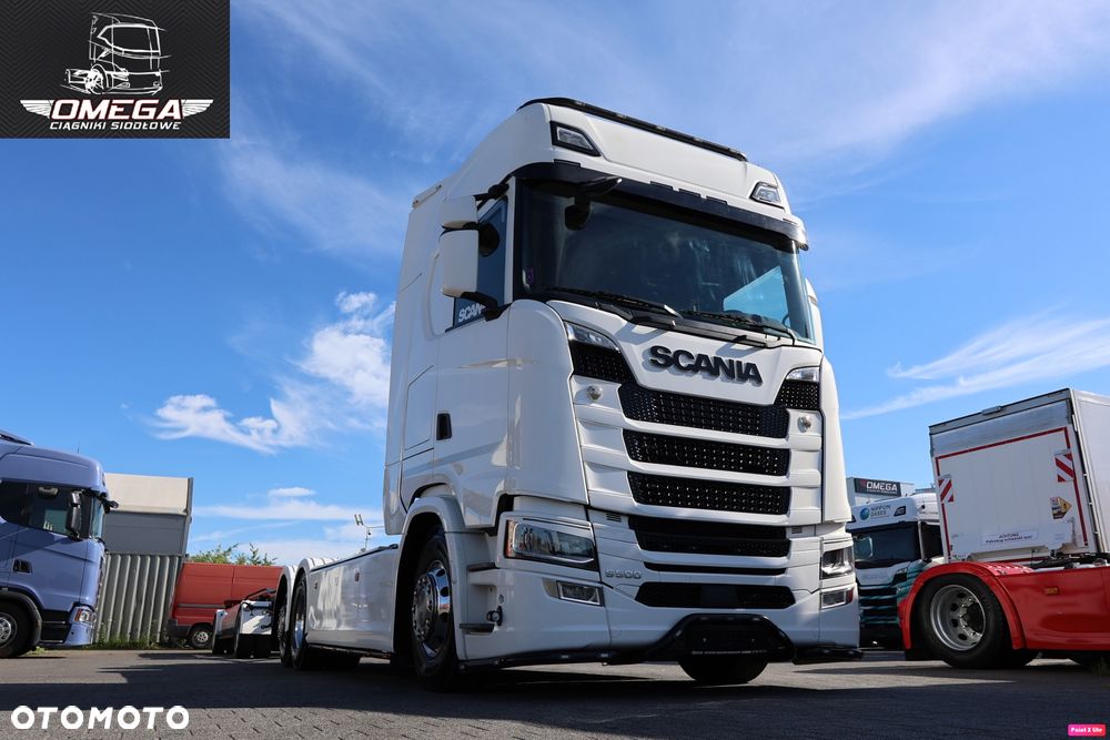 Scania S 500 Hakowiec + przyczepa // Oś skrętna // MEILLER // Klima postojowa / - 18