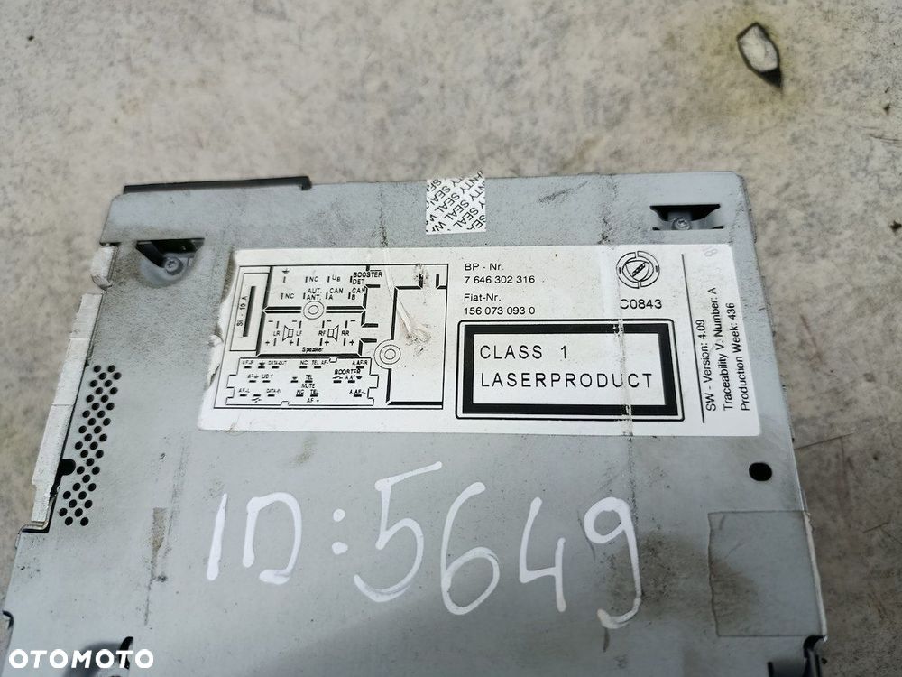 RADIO FABRYCZNE ALFA ROMEO 159 1560730930  7646302316 - 4