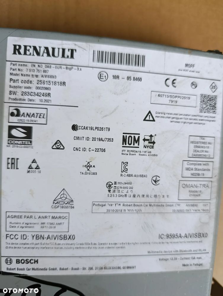 RENAULT CLIO V 5 RADIO RADIOODTWARZACZ 259151818R - 3