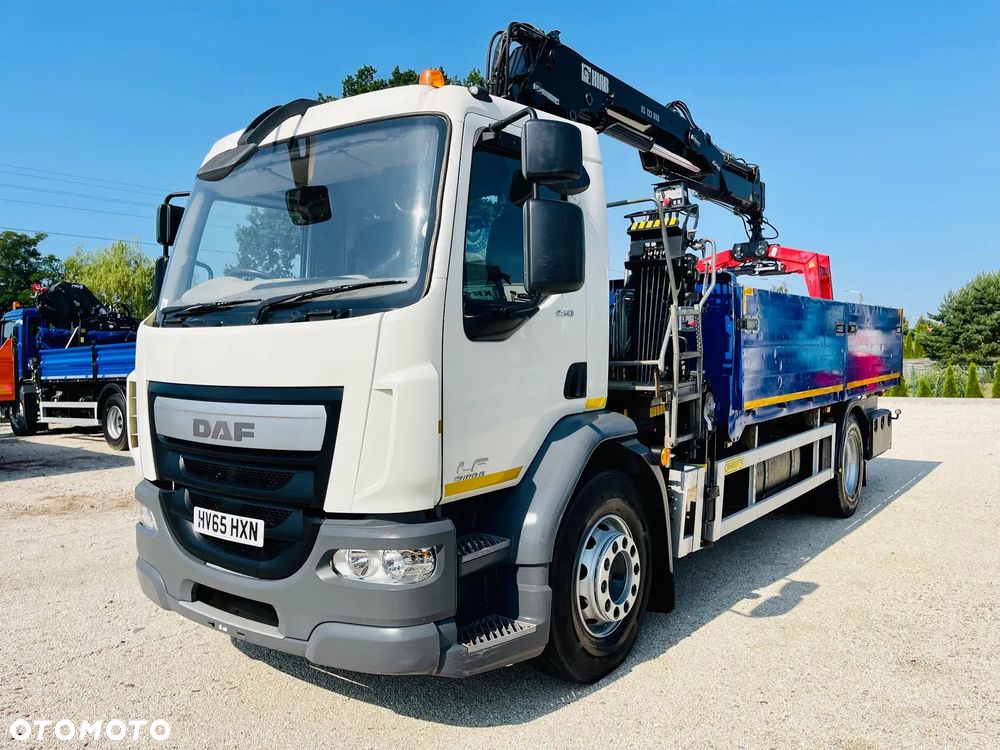 DAF CF LF 18.250 Euro 6 skrzyniowy + HDS HIAB 122 // 4x2 // manual // klima // resor // Anglik !!! // kran Krane żuraw dzwig - 8