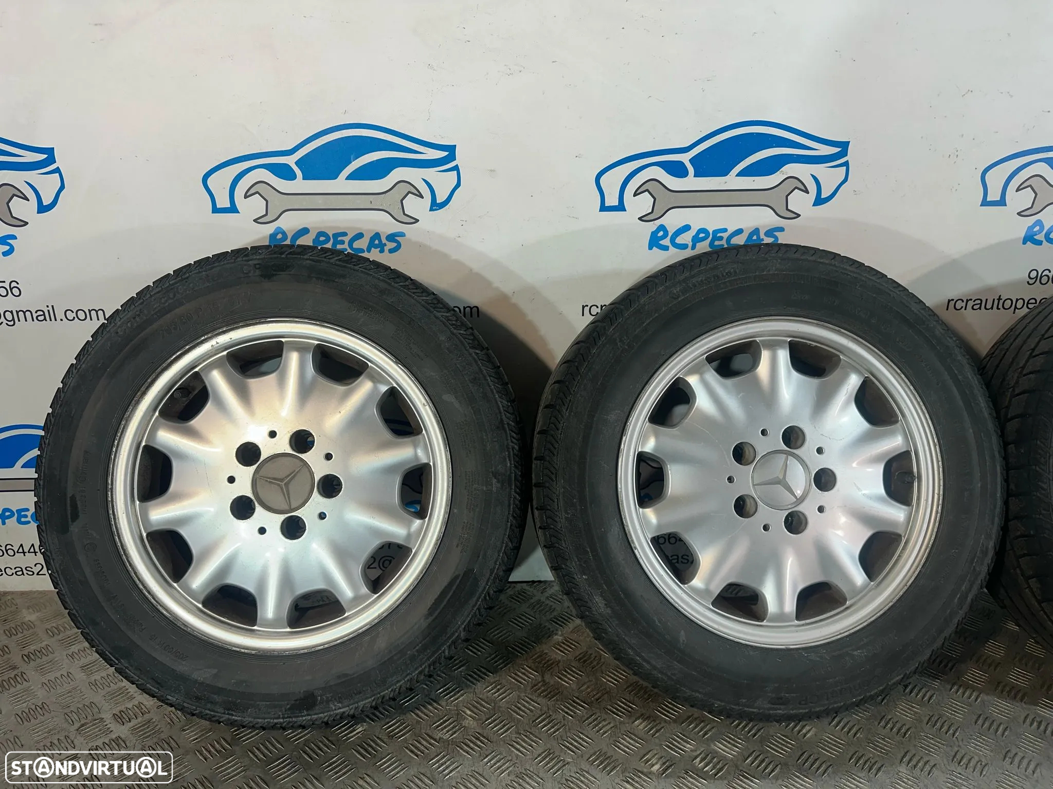.Conjunto Jantes 15 Originais Mercedes-Benz 7J ET37 5x112 2104010102 - 6