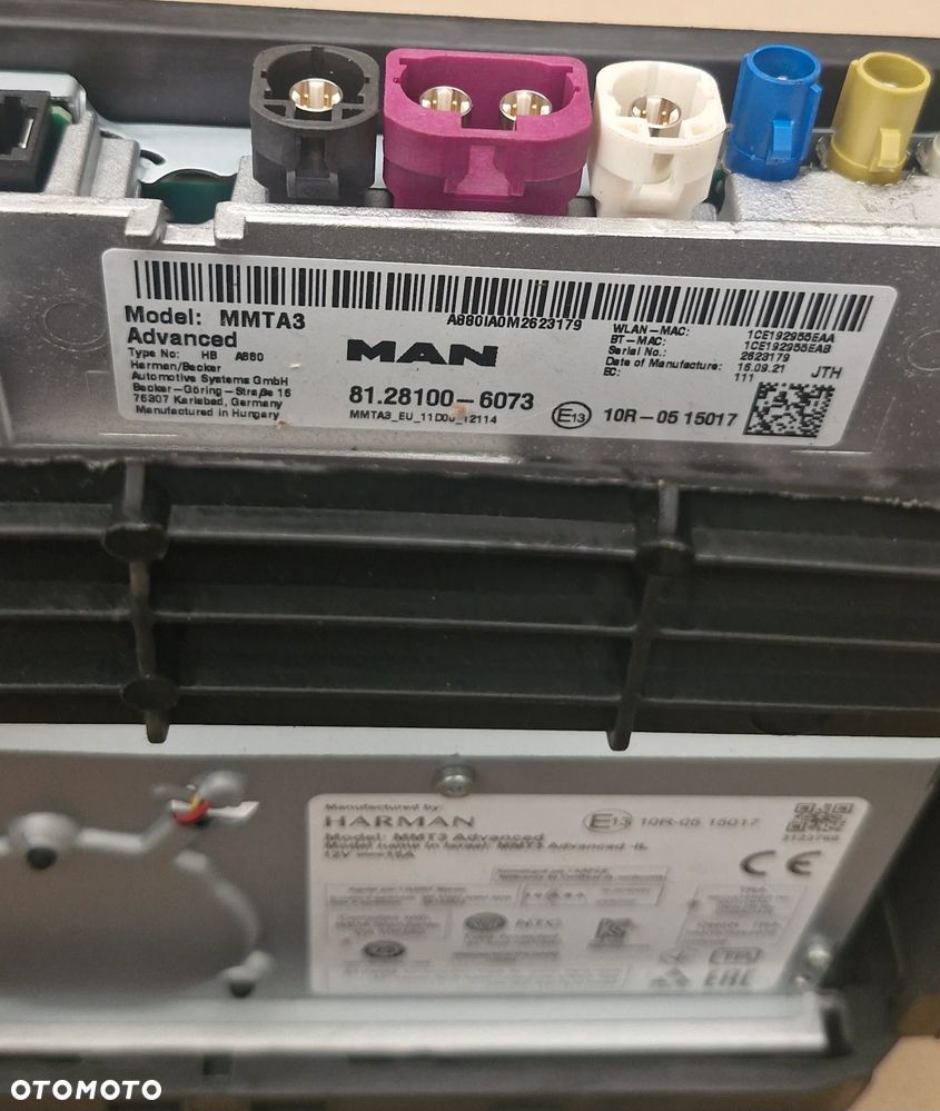 MAN TG3 TGX TGS RADIO MULTIMEDIA SD MMT 81.28100.6073 - 3