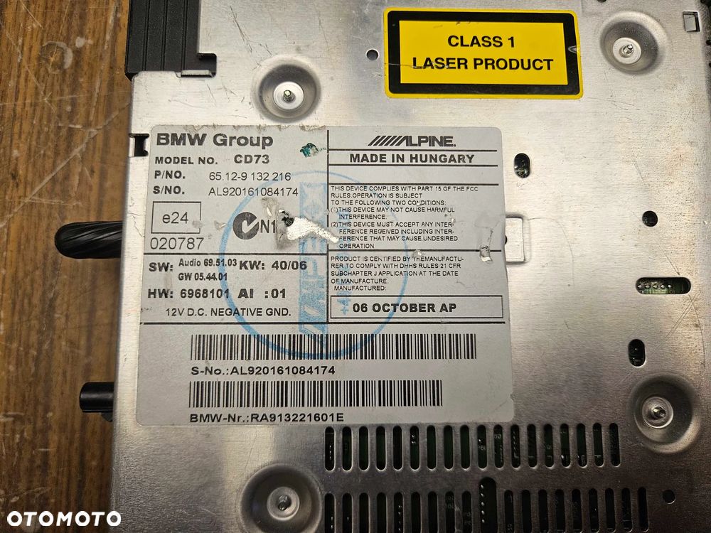 Radio 9132216 9132216 Radioodtwarzacz Plyta Alpine Professional BMW 3 E90 E91 E92 Oryginalne - 25
