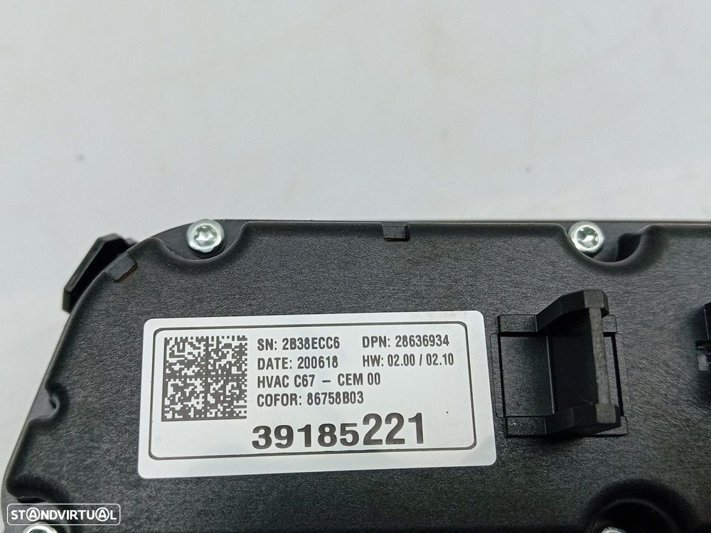 Botão / interruptor do AC OPEL Corsa F - 4