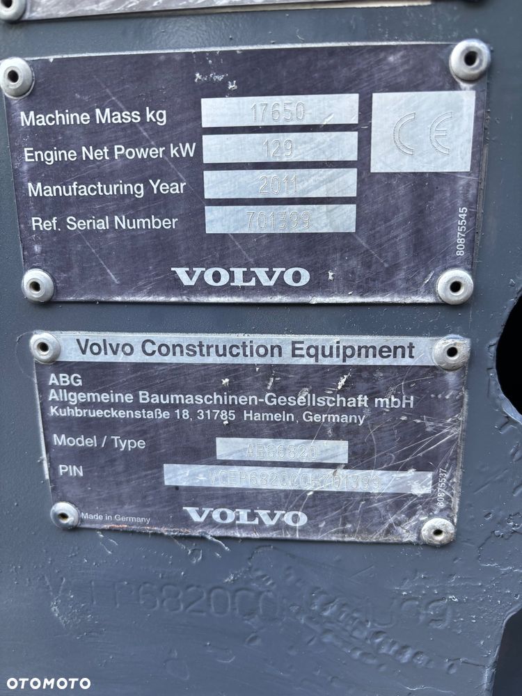 Volvo ABG 6820 VOLVO Rozściełacz Asfaltu na gąsienicach 2011rok układarka 2,5-5m elektryczne grzanie Niwelacja, stan bdb import - 22