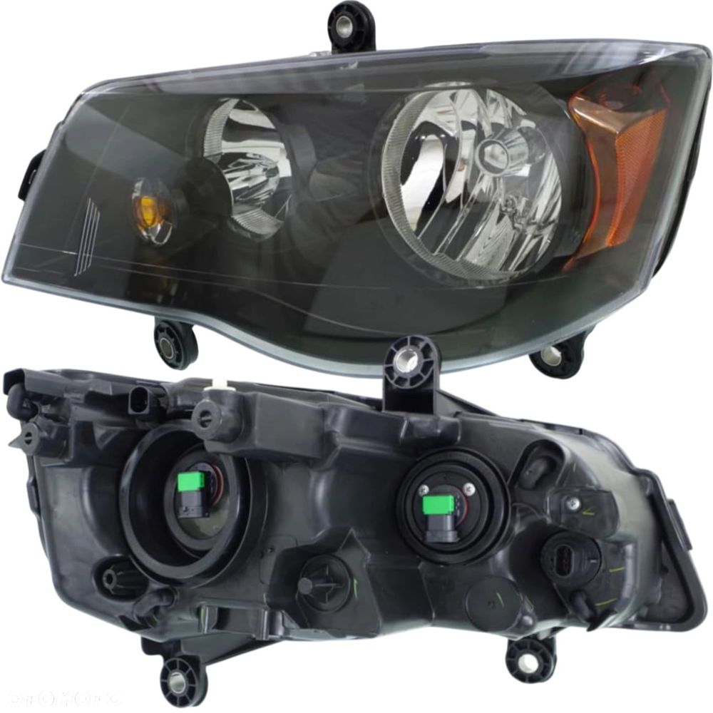 REFLEKTOR LAMPA PRZÓD CZARNY LEWY 68206501AA DODGE GRAND CARAVAN 2008-2016 - 5