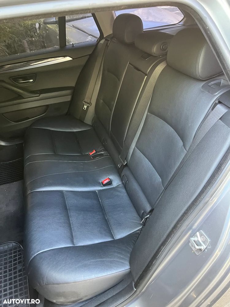 Interior complet piele negru Bmw Seria 5 F11 break non facelift 2011 semi electric incalzire Europa - 13