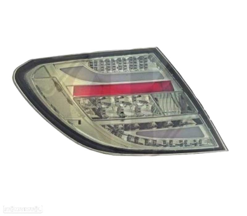 PILOTOS MERCEDES CLASSE C W204 07-11 LED FUNDO CROMADO ESCURECIDO - 2