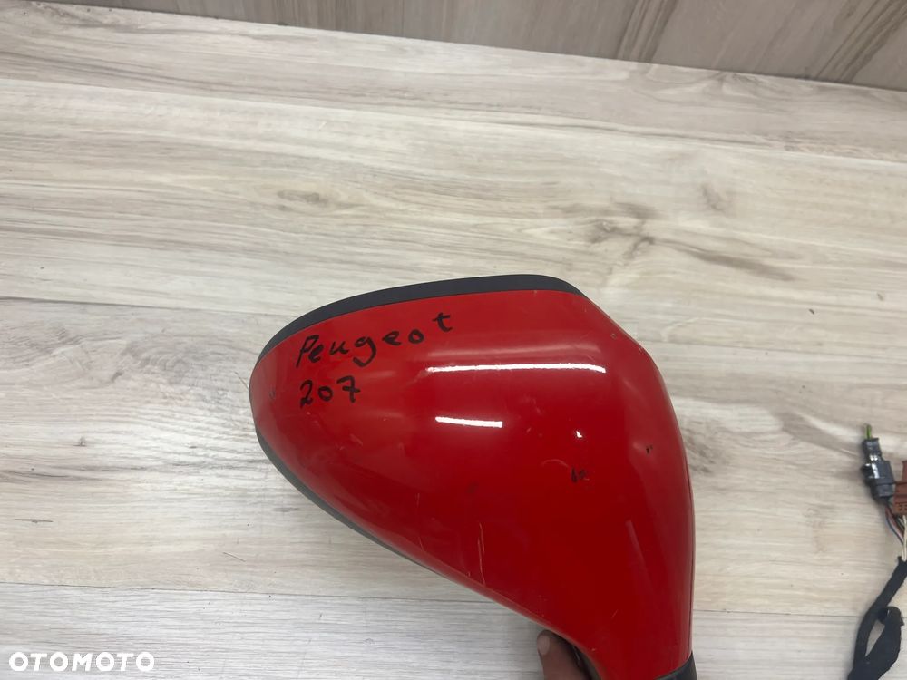 LUSTERKO PRAWE PEUGEOT 207 9PIN CZERWONE - 5