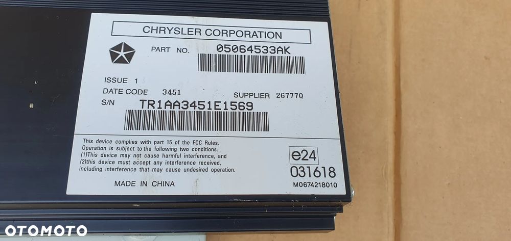 Wzmacniacz nagłośnienia Jeep Grand Cherokee IV WK2 05064533AK - 7