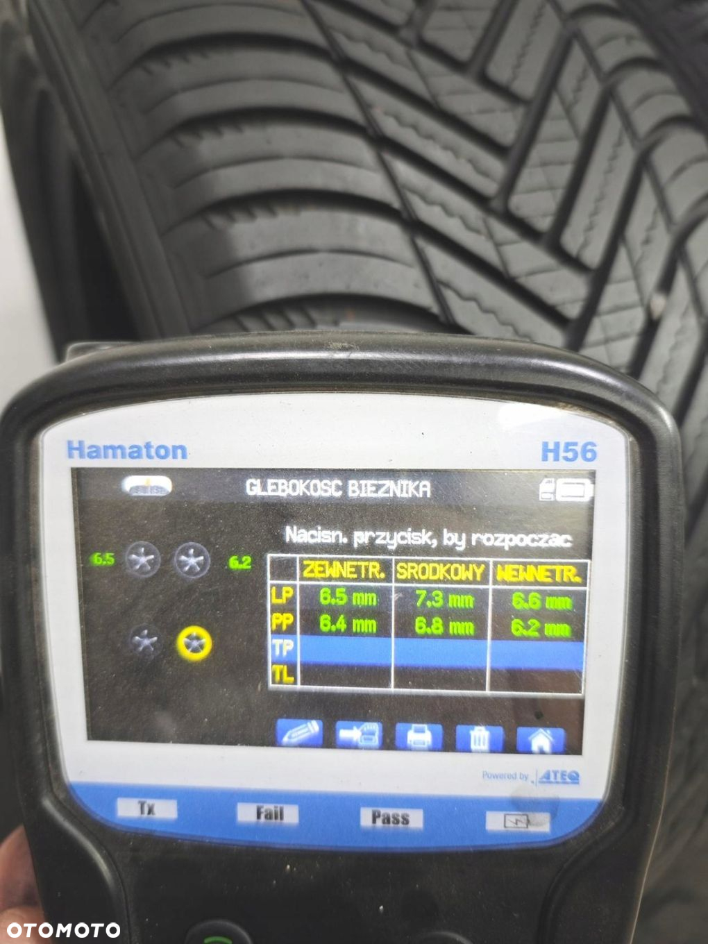 215/55r17 hankook 2020 opony całoroczne 6,5mm 51426 - 9