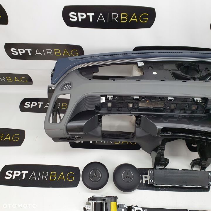MERCEDES EQC DESKA ROZDZIELCZA KONSOLA KOKPIT PULPIT PODUSZKI AIRBAG AIR BAG PASY KIT SET - 2